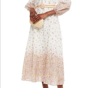 Zimmerman Carnaby belted floral-print linen